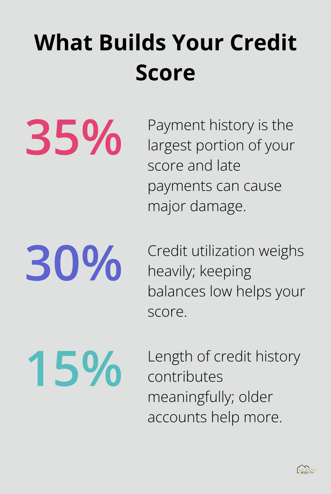 Visualization of the top factors that determine a FICO credit score